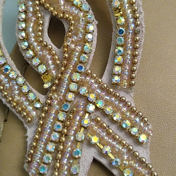 FERGALICIOUS RHINESTONE, BEADS PINK, FLAT STRAPPY SANDAL - Picture 6 of 7